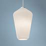 AFX Lola 11" Wide Modern Frosted White Ribbed Glass Mini Pendant