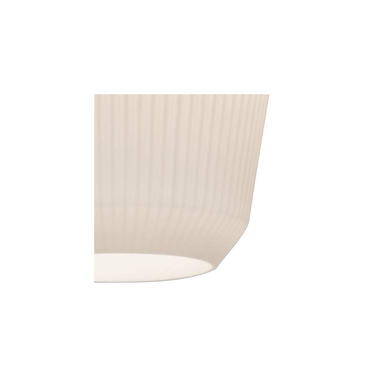 Image 3 AFX Lola 11 inch Wide Modern Frosted White Ribbed Glass Mini Pendant more views