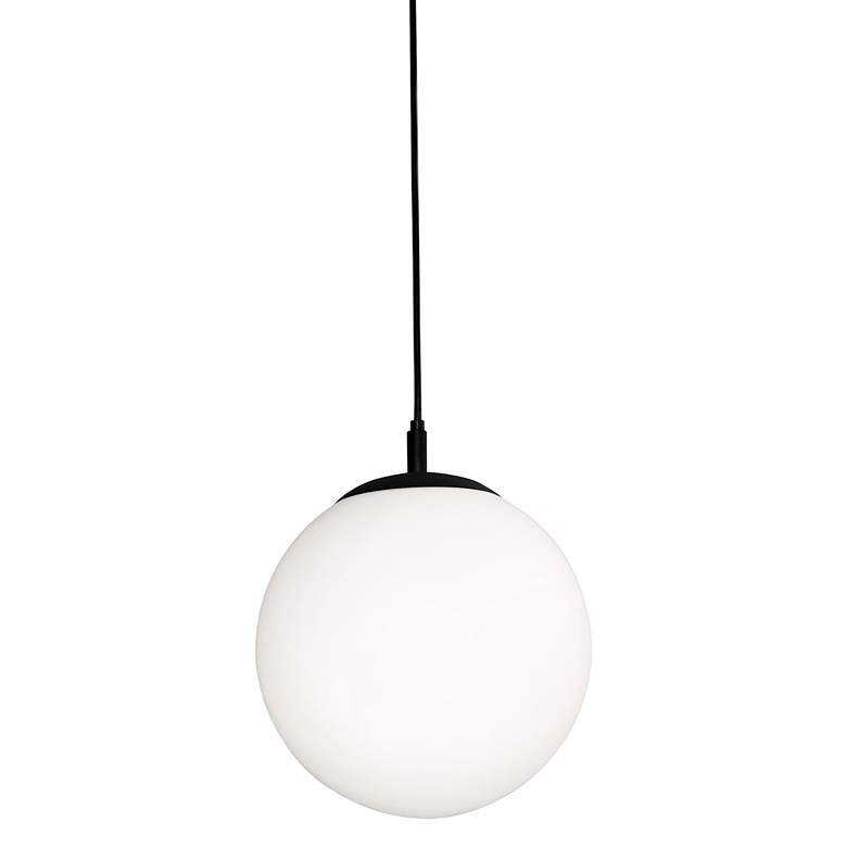 Image 1 AFX Loretto 11.8" Wide Black and White Modern Orb Pendant