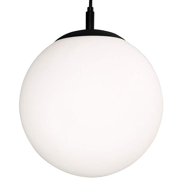 Image 3 AFX Loretto 11.8 inch Wide Black and White Modern Orb Pendant more views
