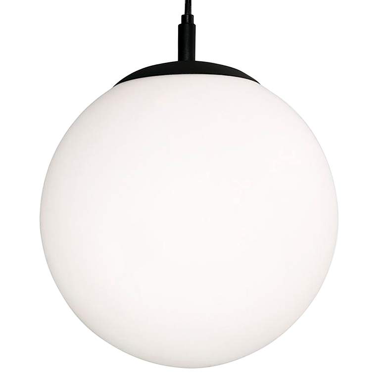Image 3 AFX Loretto 11.8" Wide Black and White Modern Orb Pendant more views