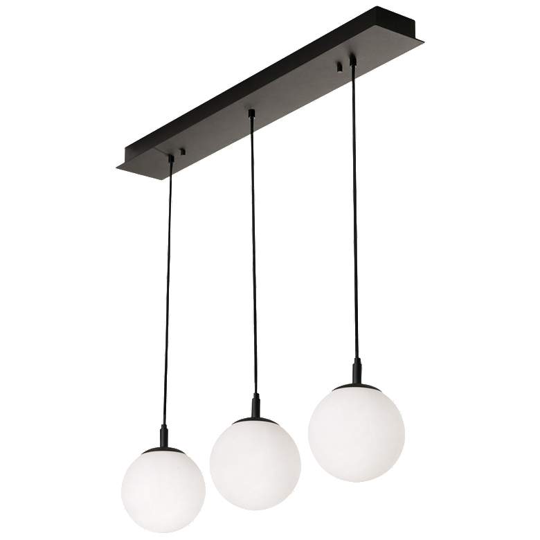 Image 1 AFX Loretto 36" Wide Triple Glass Orb Modern Pendant Chandelier