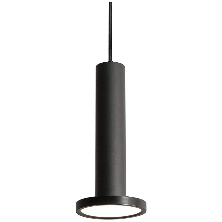 Image 1 AFX Luna 5.31" Wide Black LED Pendant Light with White Acryilic