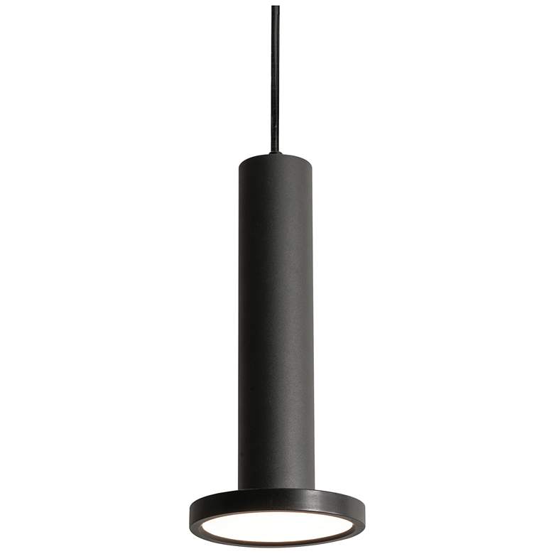 Image 1 AFX Luna 5.31 inch Wide Black LED Pendant Light with White Acryilic