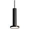 AFX Luna 5.31" Wide Black LED Pendant Light with White Acryilic