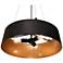 AFX Lyric 21.65" Wide Gold Pendant Light with Black Shade