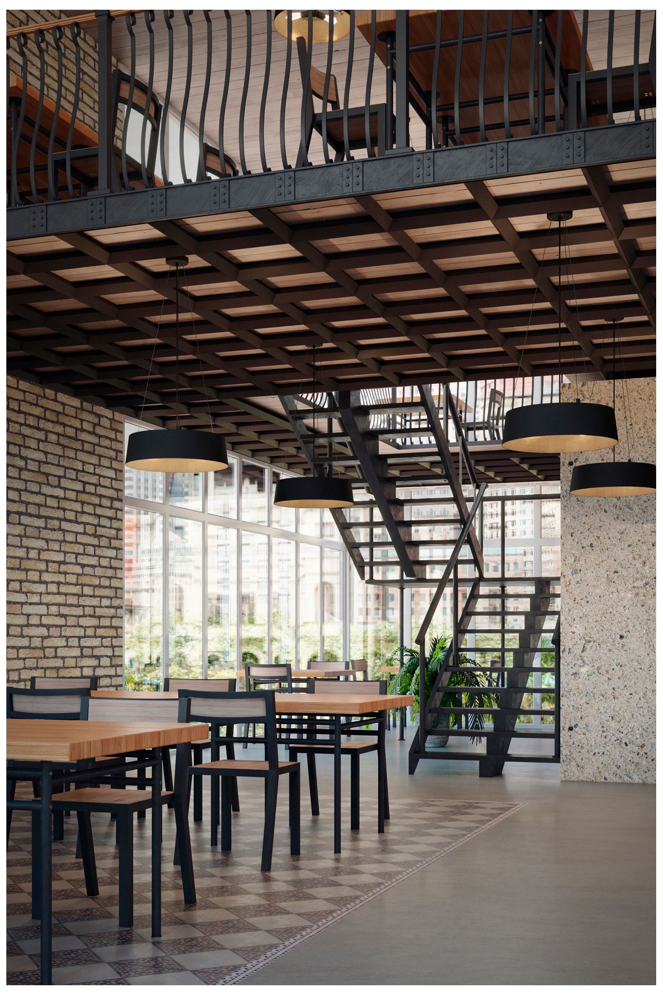 Image 4 AFX Lyric 21.65" Wide Gold Pendant Light with Black Shade more views