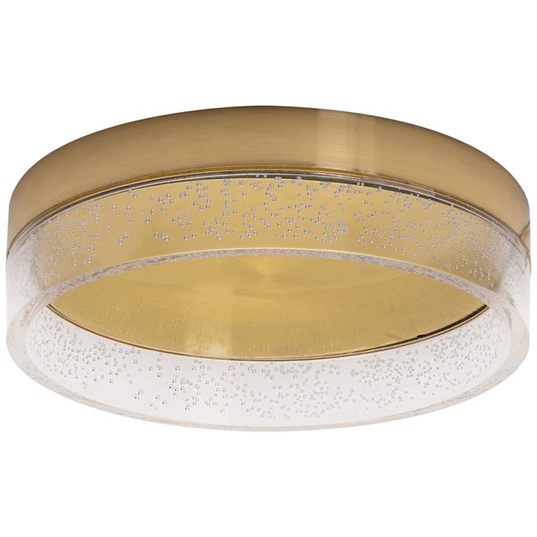 Image 2 AFX Maggie 11 3/4" Wide Round Satin Brass Modern LED Ceiling Light