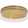 AFX Maggie 11 3/4" Wide Round Satin Brass Modern LED Ceiling Light
