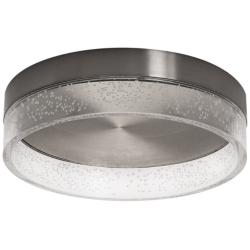 AFX Maggie 11 3/4&quot; Wide Round Satin Nickel LED Ceiling Light