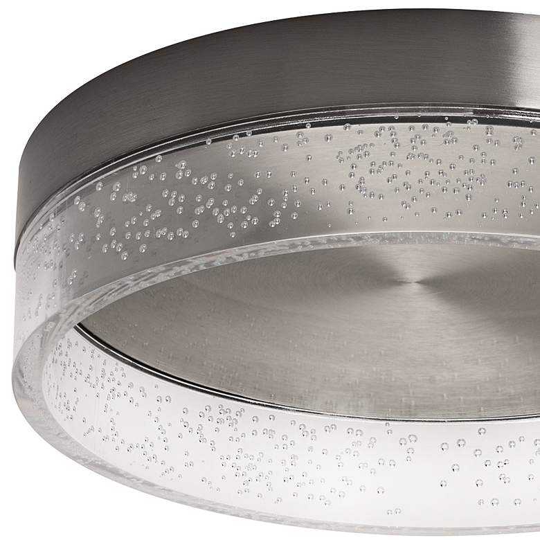 Image 4 AFX Maggie 11 3/4" Wide Round Satin Nickel LED Ceiling Light more views