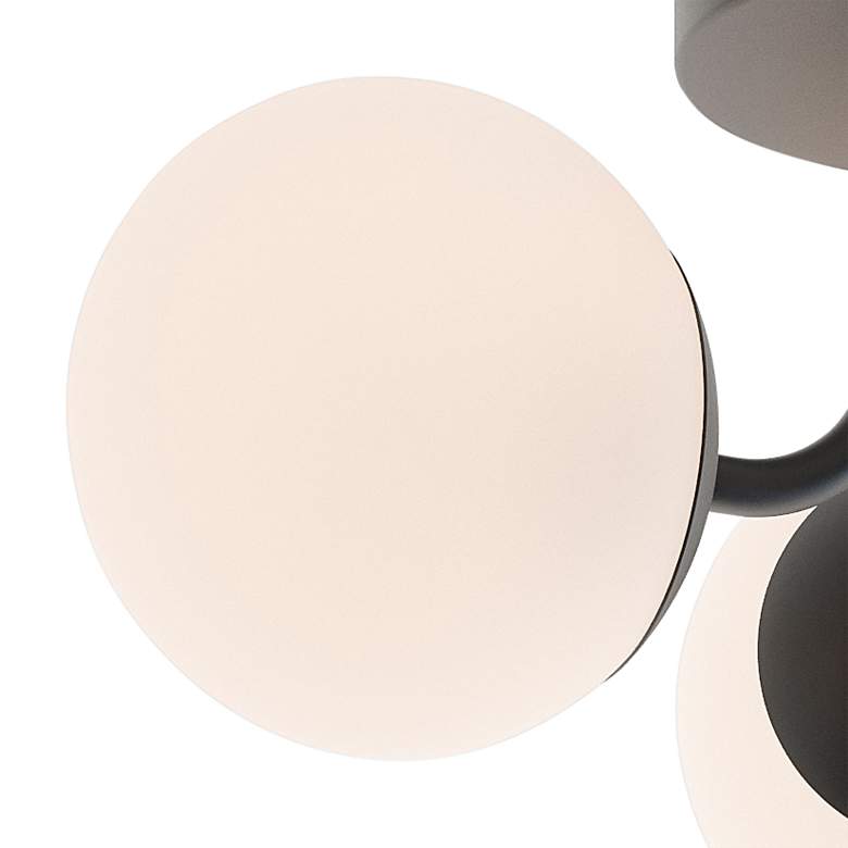 Image 3 AFX Metropolitan 15" Wide Black 3-Light LED Orb Lights Ceiling Fixture more views
