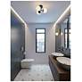 Thumbnail4 of AFX Metropolitan 15" Wide Black 3-Light LED Orb Lights Ceiling Fixture more views
