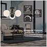 6_AFX Metropolitan 15" Wide Black 3-Light LED Orb Lights Ceiling Fixture more views