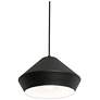 AFX Milo 10 1/2" Wide Black Finish Oval Modern Pendant Light