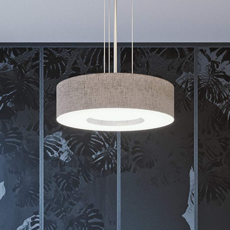 Image 1 AFX Montclair Grey 15" Wide Modern Ring LED Pendant