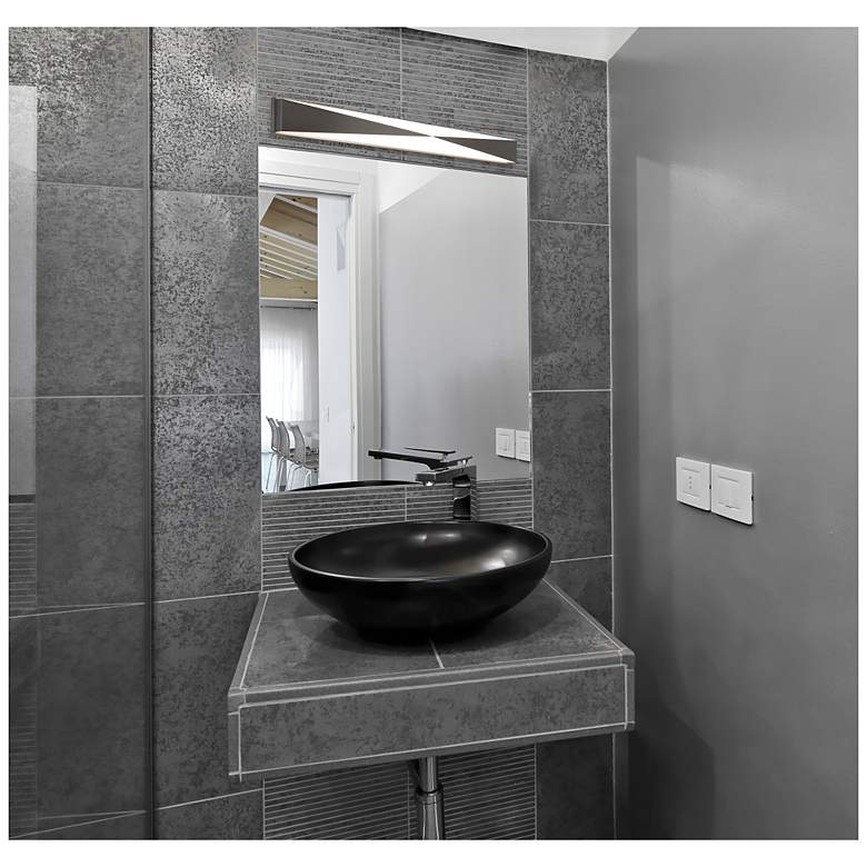 Image 2 AFX Novara 37" Modern Satin Nickel Linear LED Vanity Bath Light more views