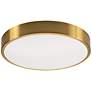 2_AFX Octavia 14" Wide Modern Round Satin Brass LED Ceiling Light