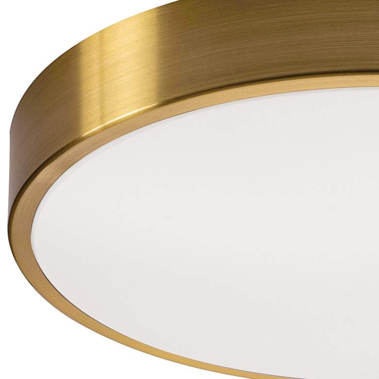 Image 4 AFX Octavia 14" Wide Modern Round Satin Brass LED Ceiling Light more views