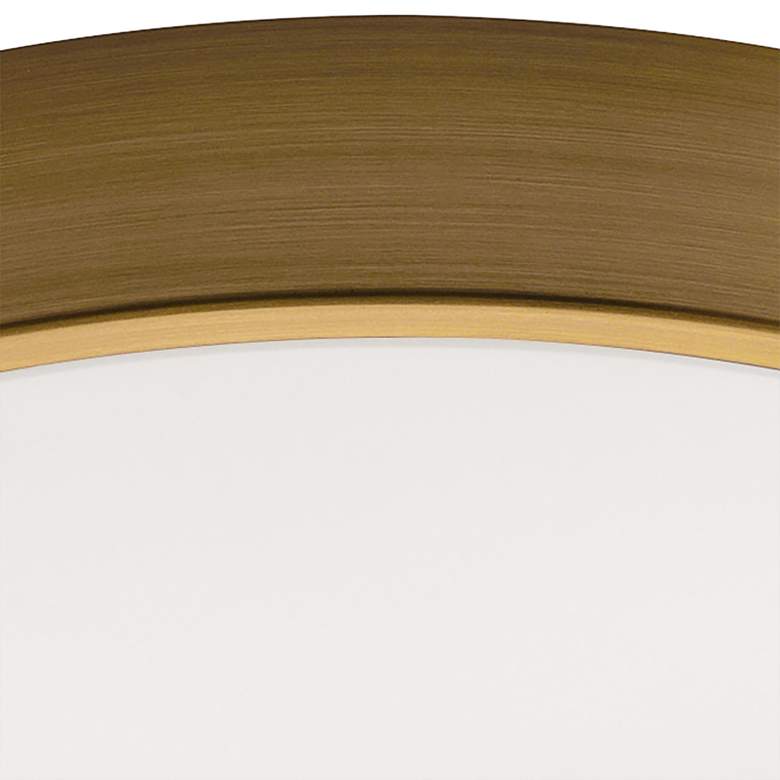 Image 3 AFX Octavia 19" Wide Round Satin Brass Metal LED Ceiling Light more views