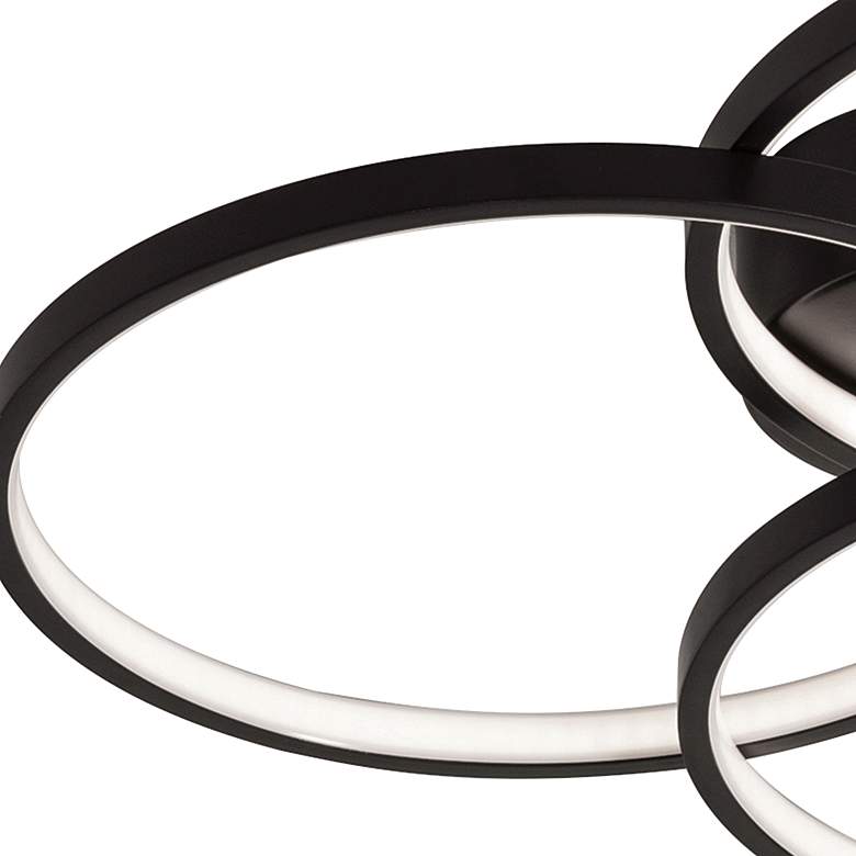 Image 3 AFX Orion 15.75" Wide Black Finish LED Modern Ring Ceiling Light more views