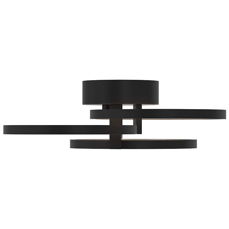 Image 4 AFX Orion 15.75" Wide Black Finish LED Modern Ring Ceiling Light more views