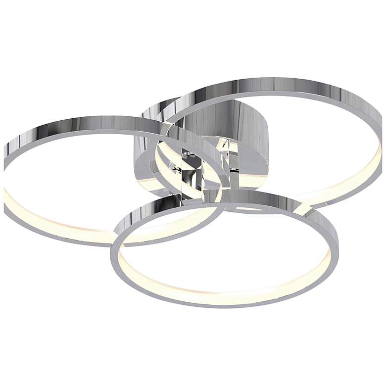 Image 1 AFX Orion 15.75" Wide Polished Chrome LED Modern Ring Ceiling Light