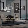 Thumbnail4 of AFX Orion 15.75" Wide Polished Chrome LED Modern Ring Ceiling Light more views