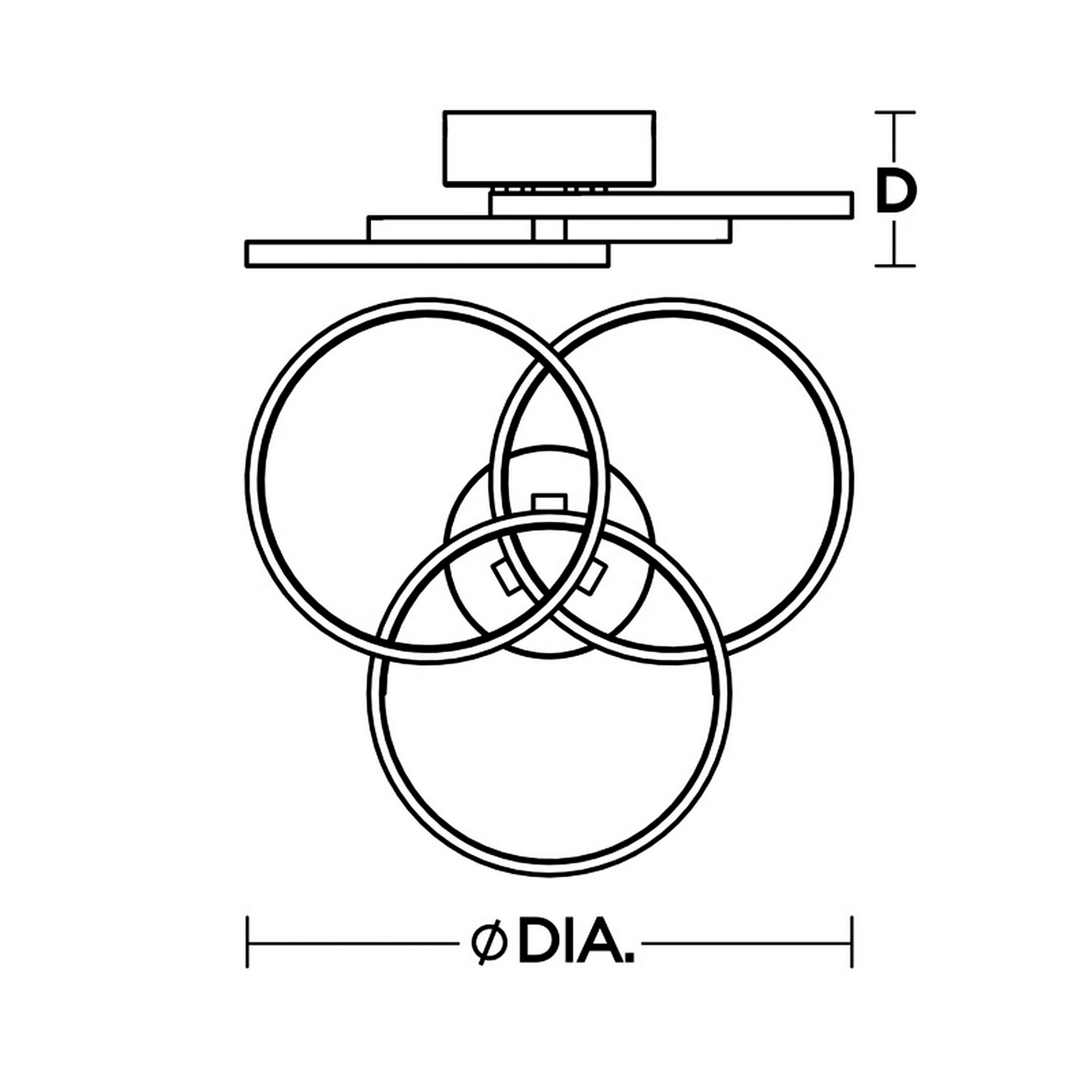 Image 6 AFX Orion 15.75" Wide Polished Chrome LED Modern Ring Ceiling Light more views