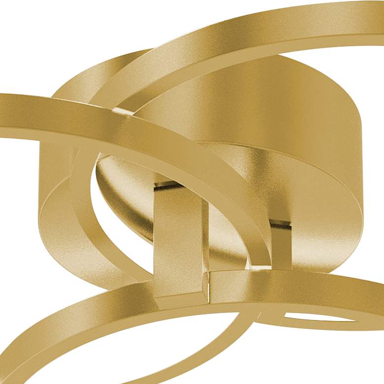 Image 2 AFX Orion 15.75" Wide Satin Brass LED Modern Ring Ceiling Light more views