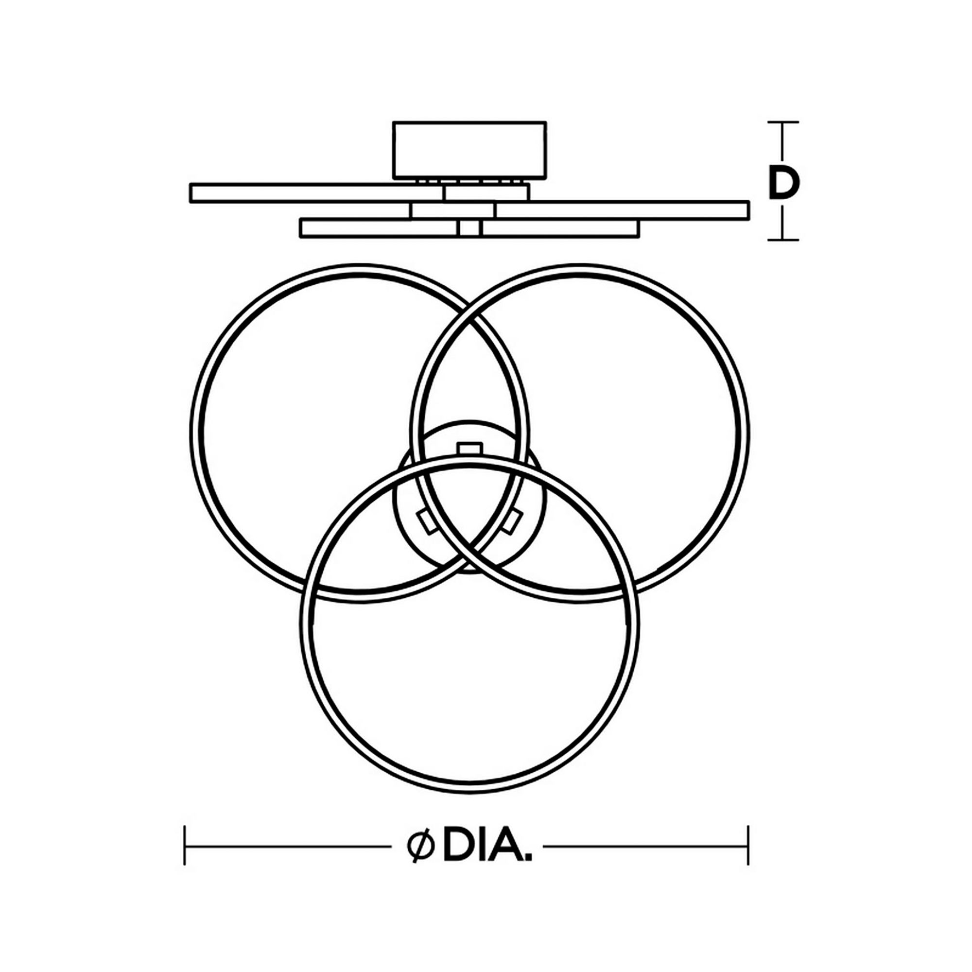 Image 6 AFX Orion 20" Wide Black Finish LED Modern Ring Ceiling Light more views
