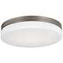 1_AFX Oscar 11" Wide Modern Satin Nickel and White Flush Mount
