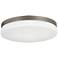 AFX Oscar 14" Wide Satin Nickel and White Dome Glass Flush Mount
