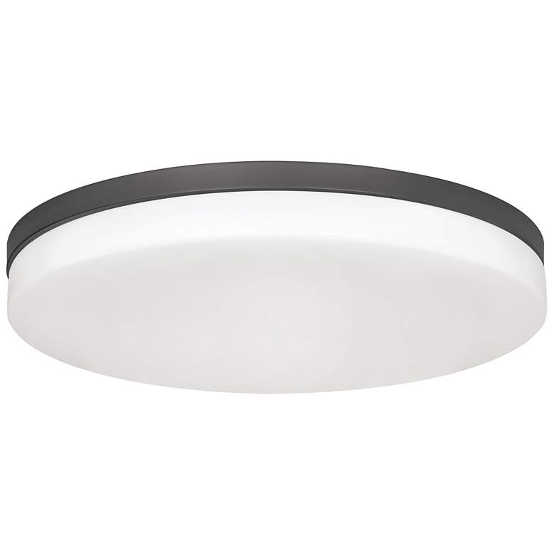 Image 1 AFX Oscar 19" Wide Black and White Dome Glass Flush Mount