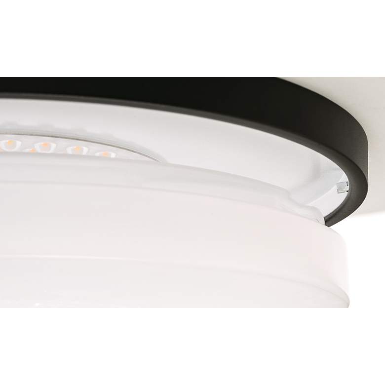 Image 6 AFX Oscar 19" Wide Black and White Dome Glass Flush Mount more views