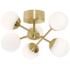 AFX Pearl 15 3/4" Wide Satin Brass 6-Light Modern LED Ceiling Light