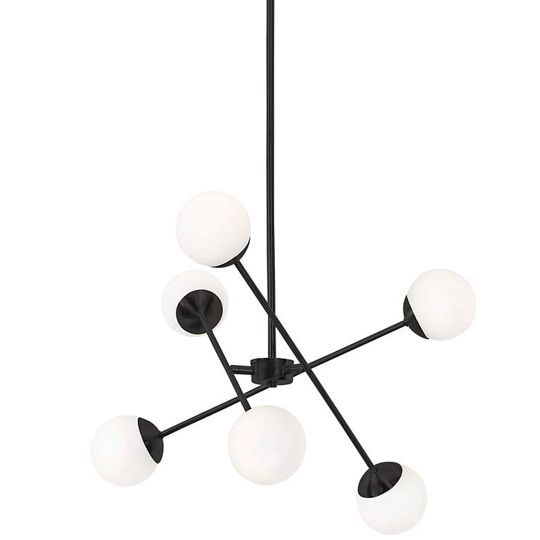 Image 1 AFX Pearl 24 inch Black Finish Sputnik Arm Modern LED Pendant