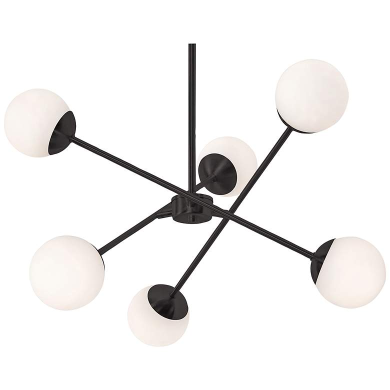 Image 3 AFX Pearl 24" Black Finish Sputnik Arm Modern LED Pendant more views