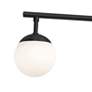 AFX Pearl 32" Black and White Globe Glass LED Vanity Bath Light in scene