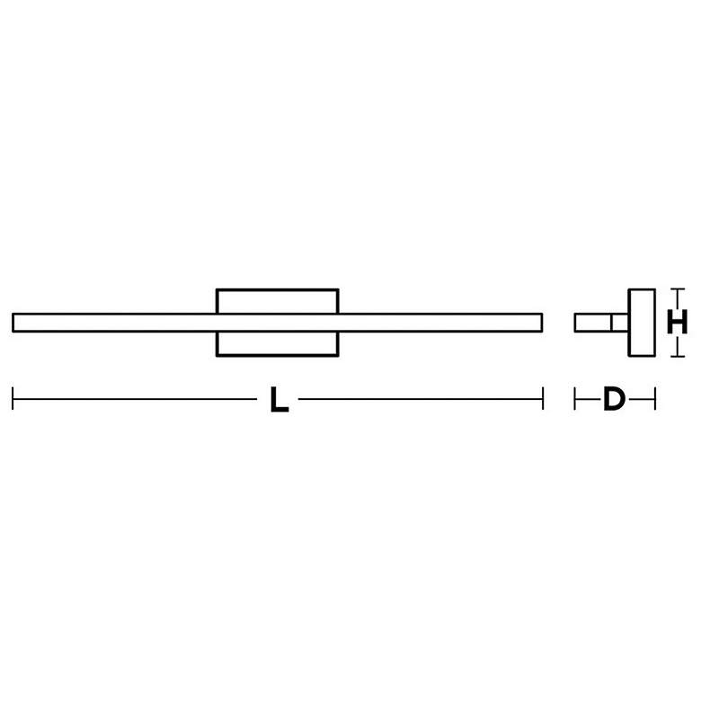 Image 6 AFX Ramona 24" Wide Black Modern Linear LED Bath Light more views