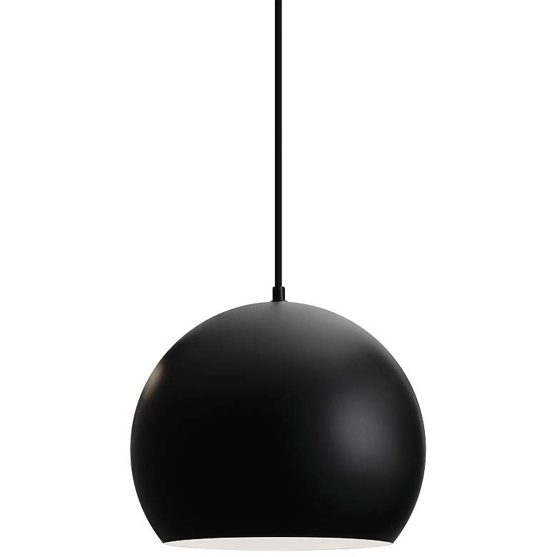 Image 2 AFX Roxy 11 3/4 inch Wide Modern Black Metal Dome Mini Pendant Light