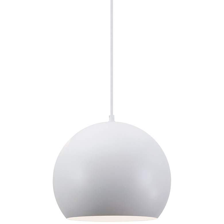 Image 2 AFX Roxy 11 3/4 inch Wide Modern White Metal Dome Mini Pendant Light