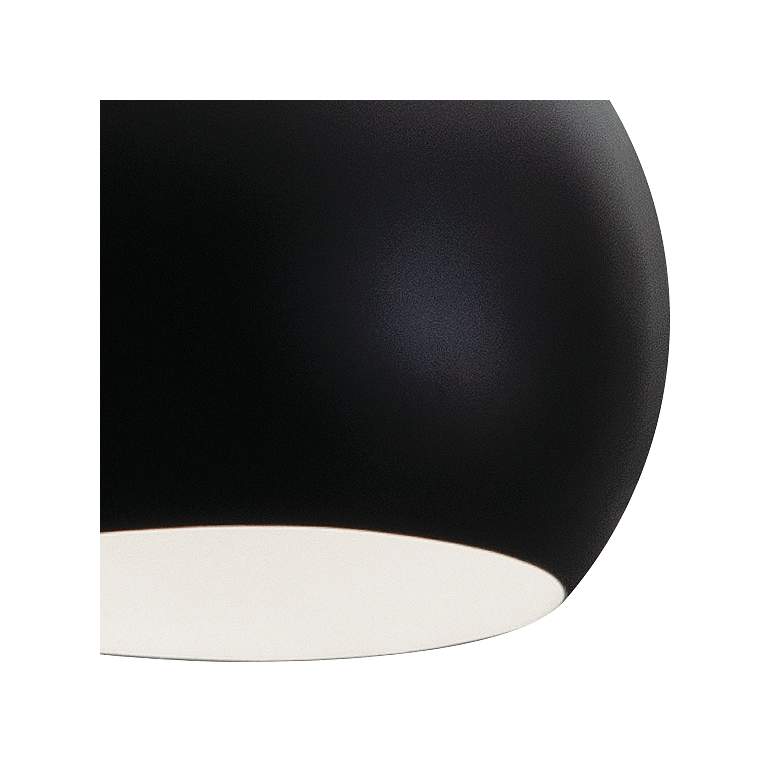 Image 3 AFX Roxy 7 3/4 inch Wide Modern Black Metal Dome Mini Pendant Light more views