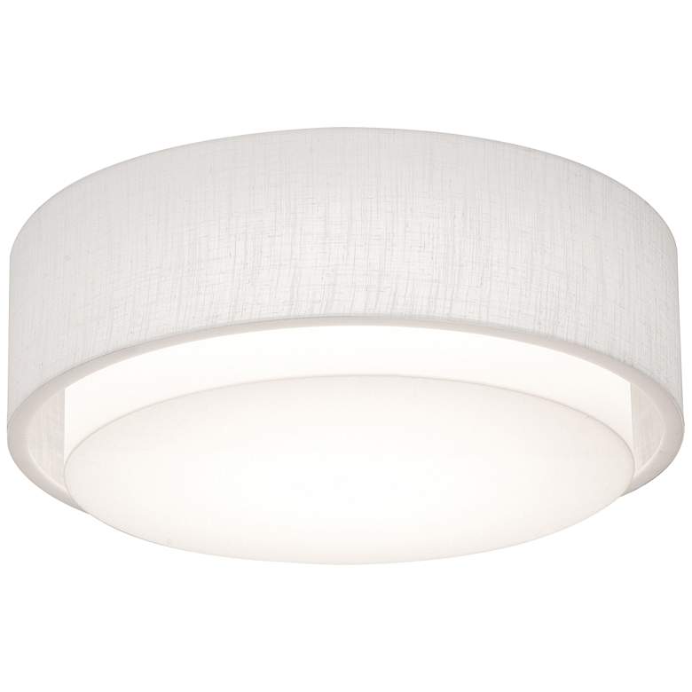 Image 1 AFX Sanibel 16" Wide White Double Layer Modern Drum Ceiling Light