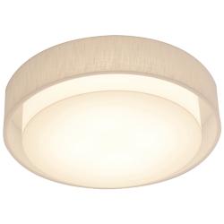 AFX Sanibel 16" Wide White Jute Shade LED Drum Ceiling Light