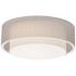 AFX Sanibel 16" Wide White with Jute Shade LED Drum Ceiling Light