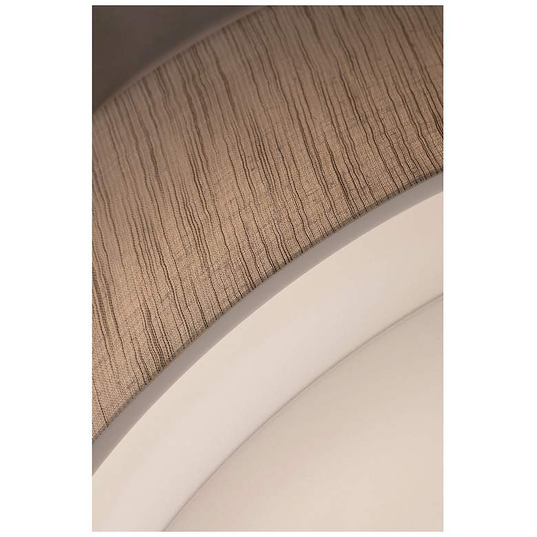 Image 2 AFX Sanibel 16" Wide White with Jute Shade LED Drum Ceiling Light more views