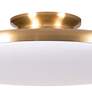 AFX Skye 15" Wide Round Satin Brass Metal LED Ceiling Light