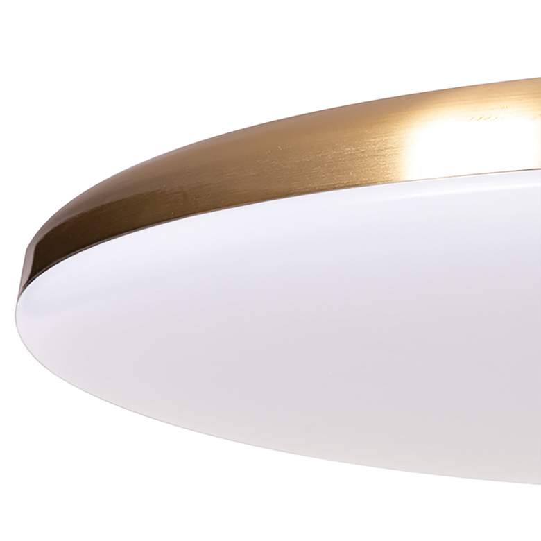 Image 4 AFX Skye 15 inch Wide Round Satin Brass Metal LED Ceiling Light more views
