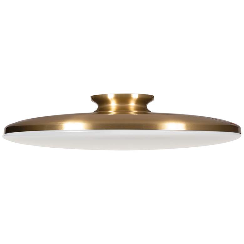Image 2 AFX Skye 19" Wide Round Satin Brass Modern LED Ceiling Light